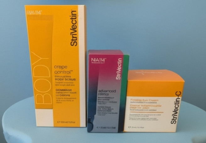 StriVectin Trio – Body Scrub, Advanced Retinol and Vitamin C Eye Cream