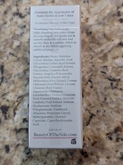 Beauty of the Nile Dark Under Eye Circle Eraser Serum 1 fl oz exp: 04/2026