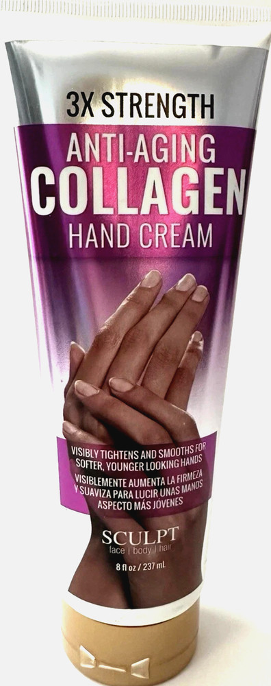 Sculpt Anti-aging Collagen Hand Cream 3X Strength 8 fl. oz NEW!!
