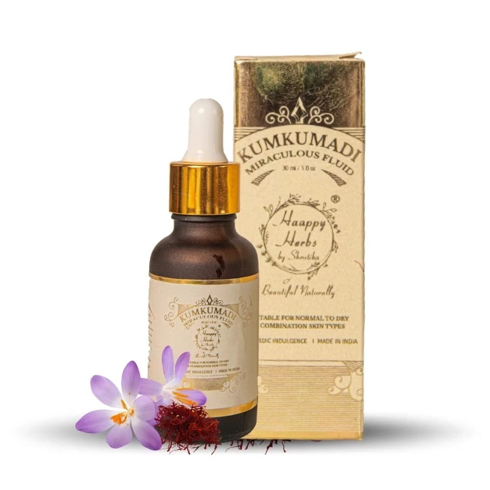 Haappy Herbs Kumkumadi Miraculous Fluid Face Oil For Glowing Skin 30ml