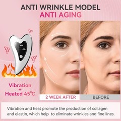 Electric Gua Sha Facial Tool Vibration Heat Red Blue LED Anti-Aging Face Lift