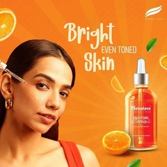Pack of 2 X Himalaya Brightening Vitamin C Orange Face Serum 30 ml