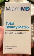 MiamiMD TOTAL BEAUTY MATRIX – For Skin, Hair & Nails (60 Capsules) 06/2027!