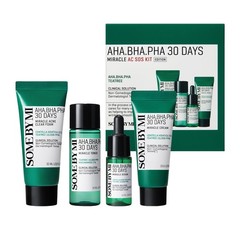 AHA BHA PHA 30Days Miracle AC SOS Kit – Toner 1.01Oz, 0.33Oz, Cream 0.7Oz, Fo…