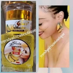 2pcs.Gluta-Banana yellow cece face cream & Face Soap With Vitamin C. 💯 Response