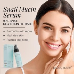 96% Snail Mucin Serum with Niacinamide, Snail Serum for Face, Hydrating Serum Sn